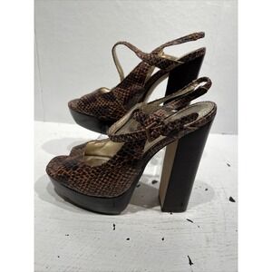 Bakers Vintage 90s Y2K  Chunky Amanda Platform Heels Shoes  Sz‎ 6m animal print